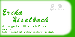 erika miselbach business card